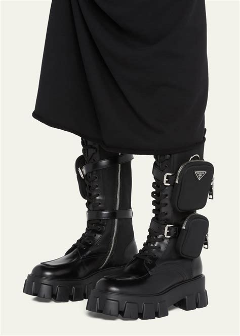 prada monolith combat boots|prada monolith boots sale.